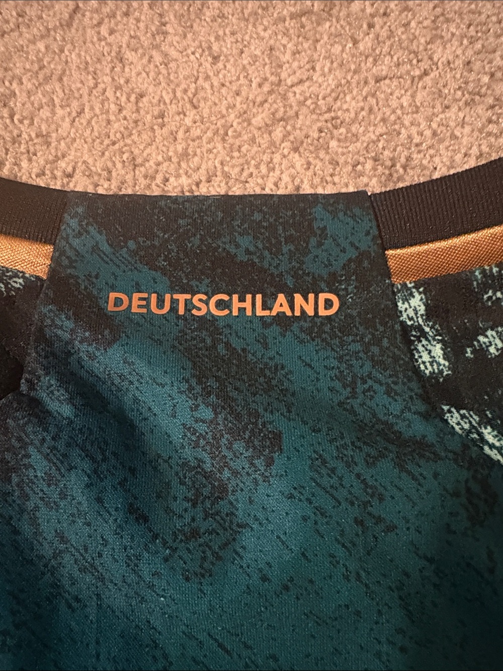 Adidas Women’s S Teal, Green and Black Germany Football Jersey with Gold Accents - Picture 8 of 8